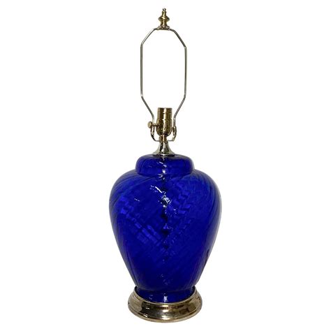 Italian S Cobalt Blue Glass Lamp At Stdibs