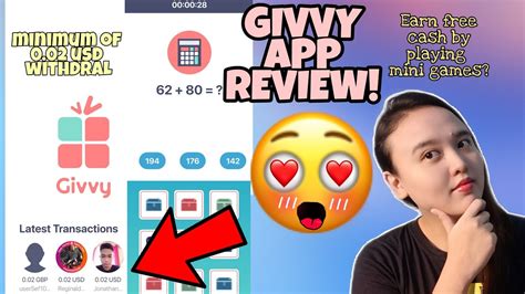 Givvy App Review Earn Cash By Playing Mini Games Youtube