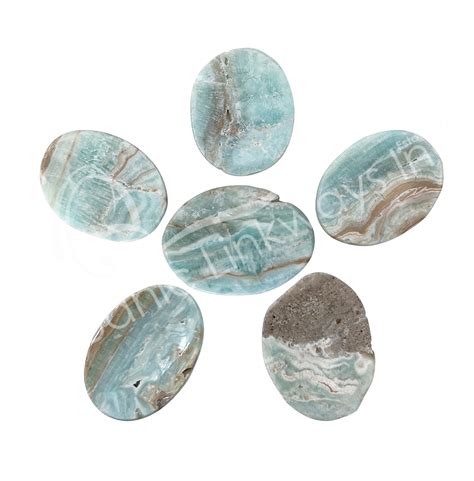 Blue Aragonite Worry Stones New Jersey Oceanic Linkways