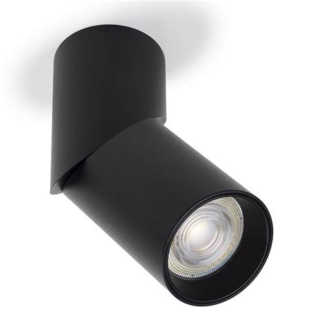 Led Opbouwspot Rond Zwart Kantelbaar Gu Fitting Mm