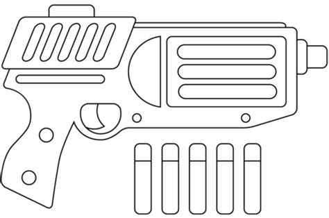 Nerf Gun coloring page | Free Printable Coloring Pages