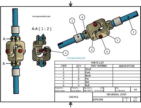 Contoh Gambar Assembly Teknik Mesin 13 Assembly Drawing Ideas Technical Drawing Solidworks