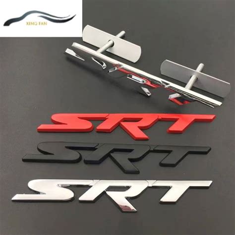 XINFAN 3D Metal SRTLOGO Sticker Front Grille Badge For Grand Cherokee