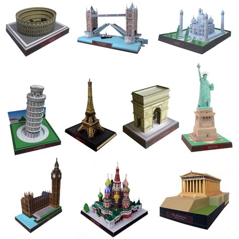 Pack Maquetes De Monumentos Hist Ricos Papercraft Multiprodutos