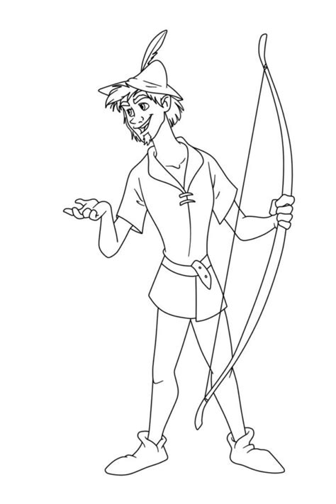 Divertido Robin Hood Para Colorear Imprimir E Dibujar Coloringlib