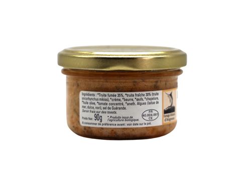 Fumage D Angresse Rillettes De Truite Bio Aux Algues Epicerie Fine