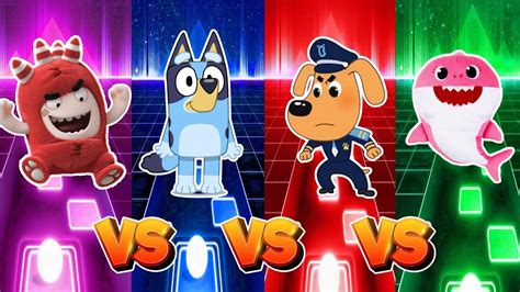 Oddbods Fuse Bluey Bingo Sheriff Labrador Baby Shark Who Is