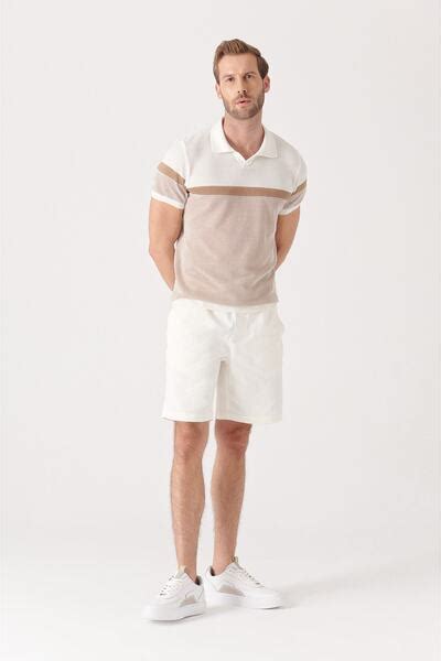 خرید و قیمت شلوارک برمودا جیب دار مردانه سفید برند Avva | ترب