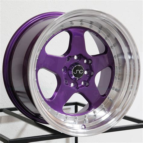 16x9 Jnc 010 4x100 4x114 3 15 Candy Purple Machine Lip Wheels Rims Set 4 73 1 Wheels