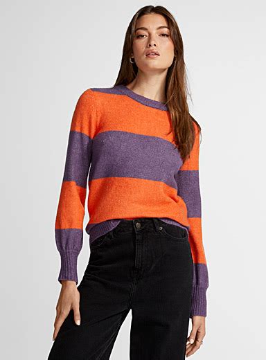 Le Pull Léger Rayures Colorées Ichi Magasinez Des Pulls Pour Femme