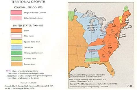 United States Territorial Growth Map 1790 | Gifex