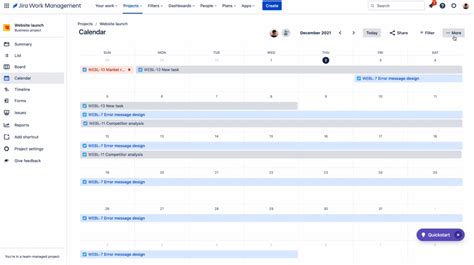 Manage And View Your Calendar Jira Work Management Cloud Atlassian