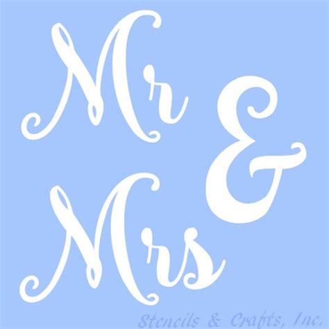 Mr And Mrs Stencil Wedding Stencil Bridal Stencil Etsy Wedding Stencils Stencil Template