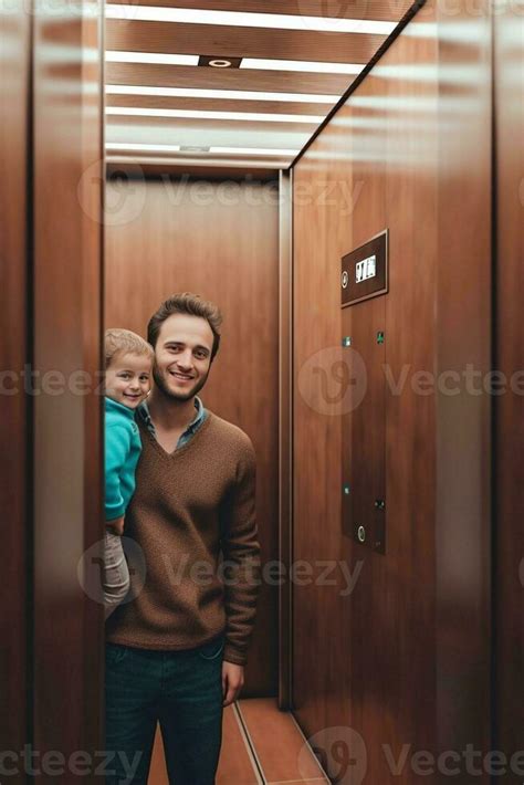 Passenger lift with open door, Generative AI 29876155 Stock Photo at ...