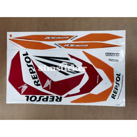 HONDA REPSOL RS150 3 BODY STICKER Shopee Philippines