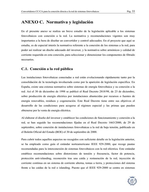 ANEXO C Normativa y legislación