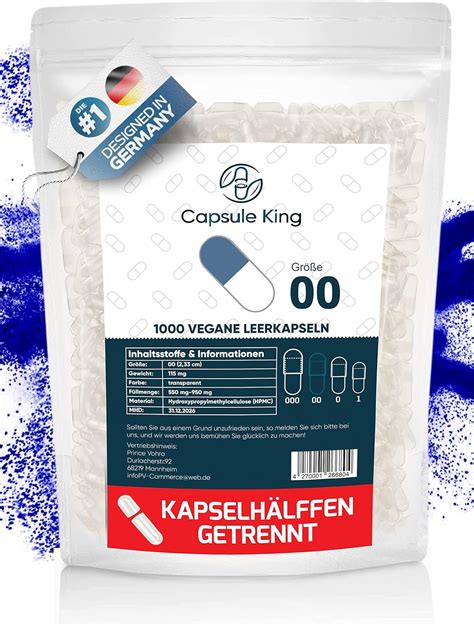 Capsule King Leerkapseln Gr E Vegan Stk Leere Kapseln