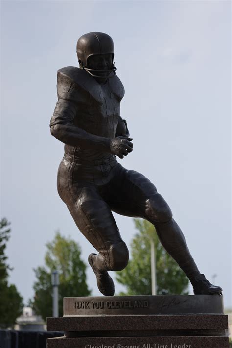 Jim Brown Statue At Cleveland Browns Stadium