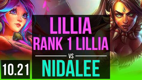 LILLIA Vs NIDALEE JUNGLE Rank 1 Lillia Rank 3 65 Winrate 4 3 13