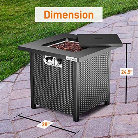 SereneLife Outdoor Pit CSA Approved Safe 40 000 BTU Pulse Ignition