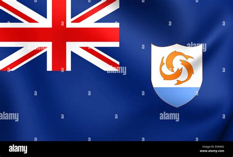 Flag Of Anguilla Close Up Stock Photo Alamy