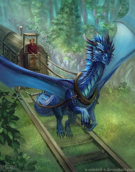 Dragon Train Commission By X Celebril X On Deviantart Dragon Artwork