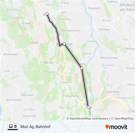 B Route Schedules Stops Maps Muri Ag Bahnhof Updated