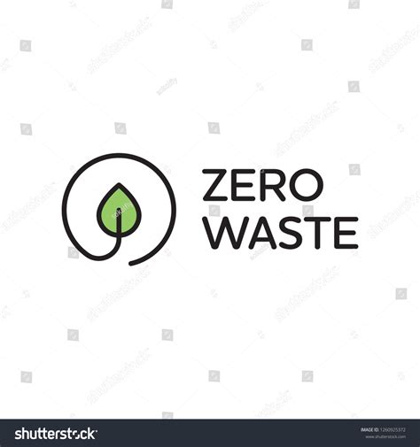 Vector Zero Waste Logo Design Template Stock Vector Royalty Free