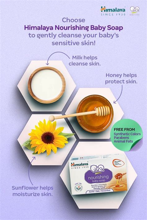 An Advertisement For Himalaya Naturals Baby Soap With Honey Milk And