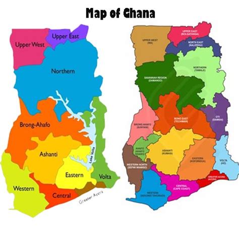 List Of All Regions In Ghana And Their Capitals