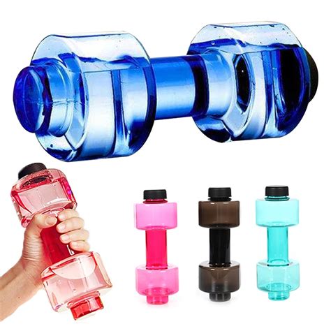 4 Colors Dumbbell Cup Sports Water Bottles 550ml Leakproof Portable