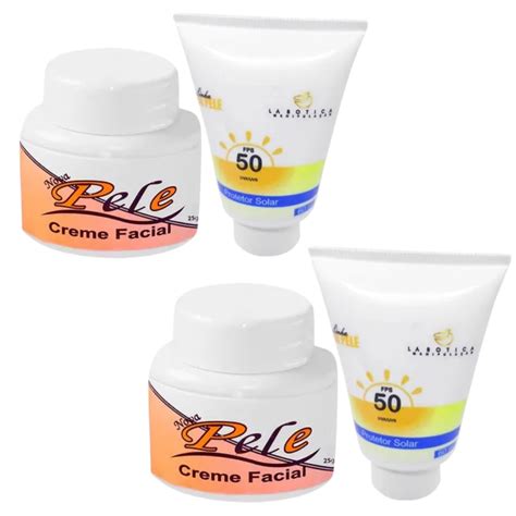 Kit Nova Pele Creme Clareador Protetor Solar Nova Pele Original