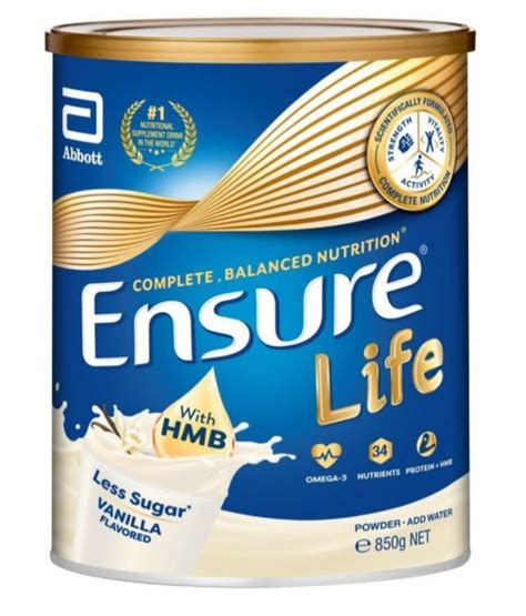 Abbott Ensure Life With HMB Vanilla Less Sugar Health Nutrition