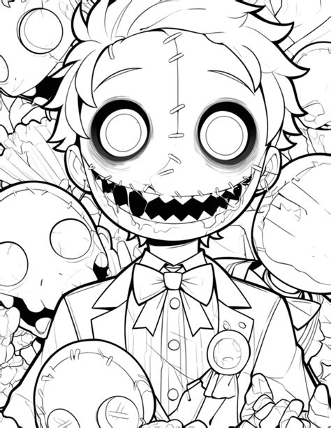 Creepy Doll Coloring Pages Ultimate Collection 100 Pages