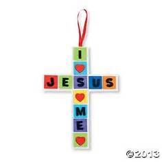 “I Love Jesus, Jesus Loves Me” Cross Craft Kit, Decoration Crafts ...