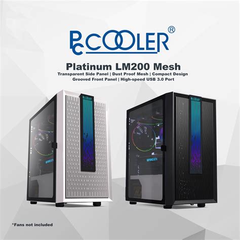 Pccooler LM200 Black MATX Desktop Computer PC Case PCC LM200RGB BKX