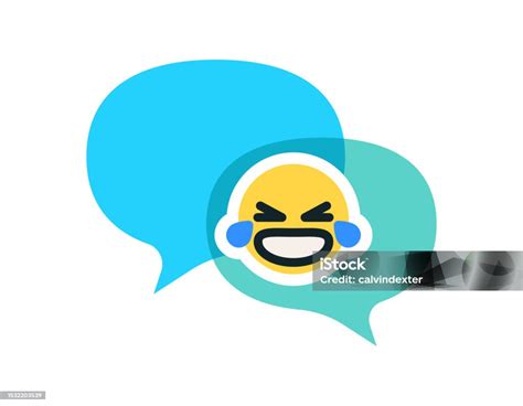 Ilustración De Reacción Del Emoticono En La Burbuja De Diálogo Y Más