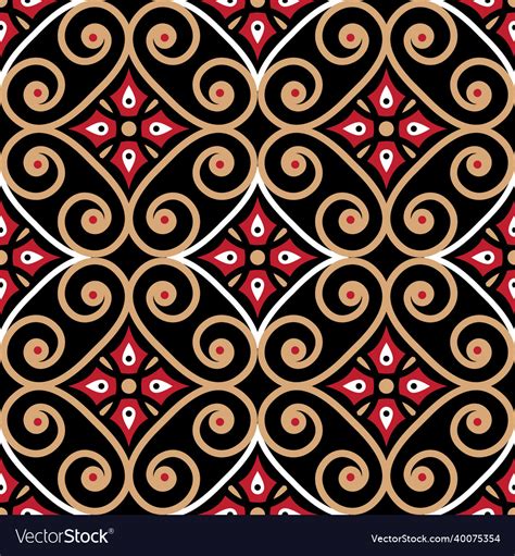 Seamless Batik Pattern Royalty Free Vector Image