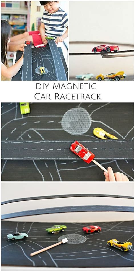 Build A Magnetic Cardboard Car Racetrack Art Activities For Kids