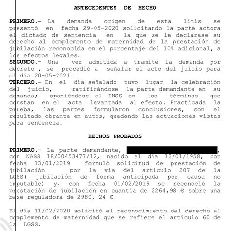 Sentencia Judicial Complemento De Maternidad Hombres