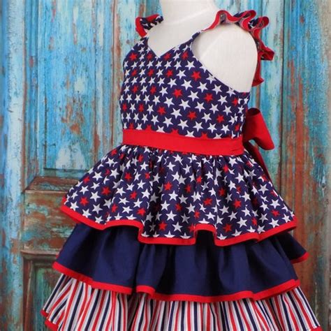 Patriotic Pageant Wear Girls Western Outfit Patriotic Etsy