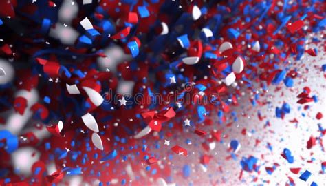 Red White And Blue Confetti Blur Stock Illustration Illustration Of