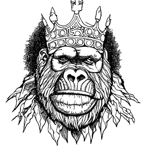 King Kong Coloring Page · Creative Fabrica