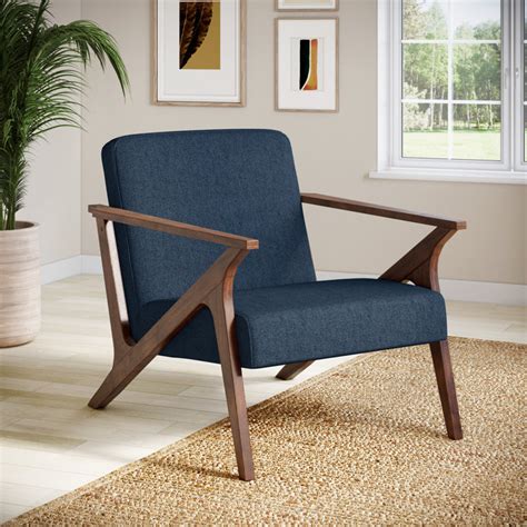 Glenwillow Home 30 Wide Grove Mcm Wood Frame Upholstered Accent Chair