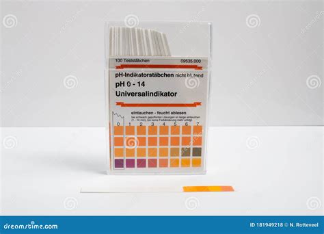 Closeup Of A Box Of Ph Indicator Test Strips On A White Background