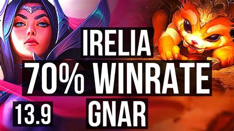 Irelia Vs Gnar Top 10 Solo Kills 70 Winrate Rank 7 Irelia Tr