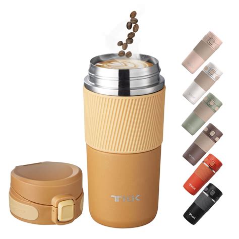 Insulated Coffee Travel Mug Double Wall Leak Proof Thermos Vacuum