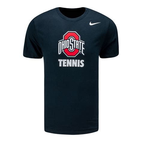 Ohio State Buckeyes Nike Core Tennis Black T Shirt Shop Osu Buckeyes