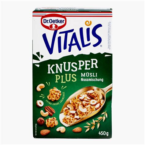 Dr Oetker Vitalis Knusper Müsli Schoko Weniger Süß 500g bei Flink