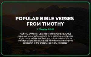 33 Top Most Popular Bible Verses From Timothy - Scripture Savvy